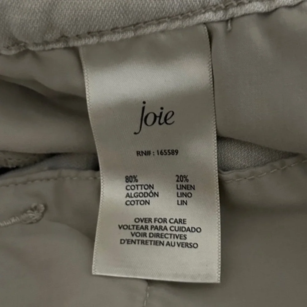 Joie Rainy Day Women XL Beige‎ Cotton Linen Pleated High Rise Safari Shorts